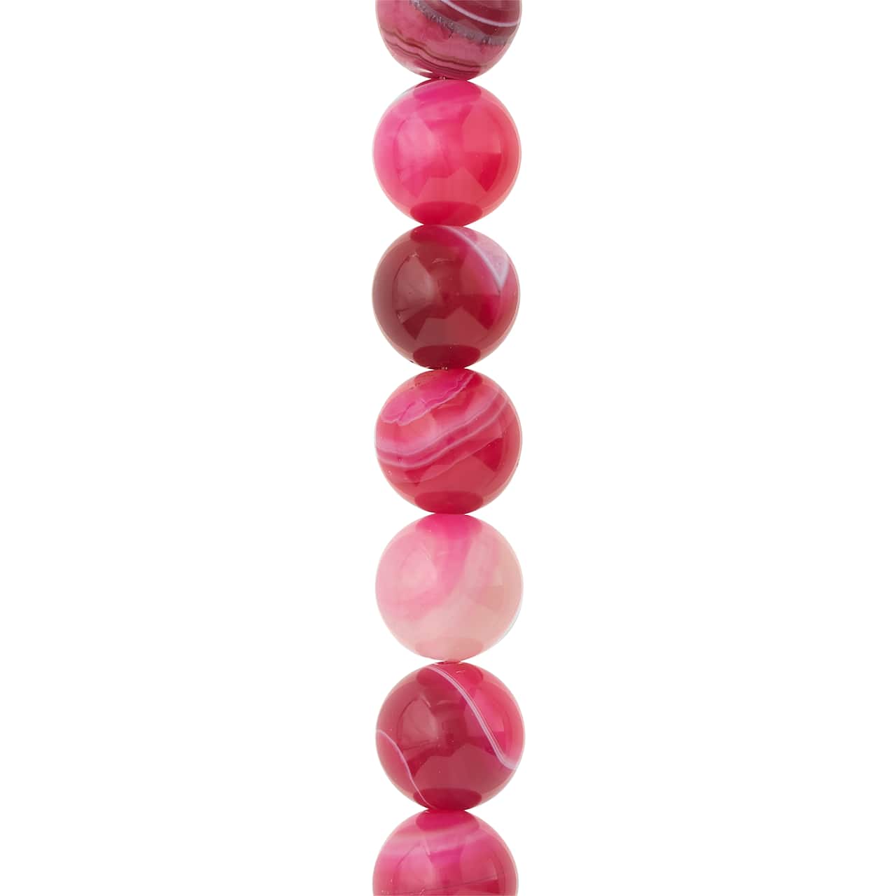 Pink Dyed Agate Round Beads, 12mm by Bead Landing™